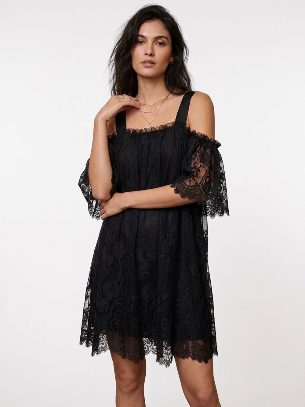 NWT Alexis Hyde Lace Short Babydoll Dress Medium